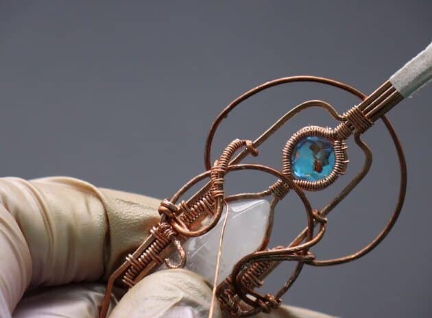 Wire-Wrapping Beautiful Hexagonal Crystal Point Pendant Tutorial 133