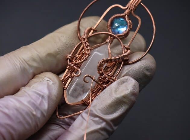 Wire-Wrapping Beautiful Hexagonal Crystal Point Pendant Tutorial 137