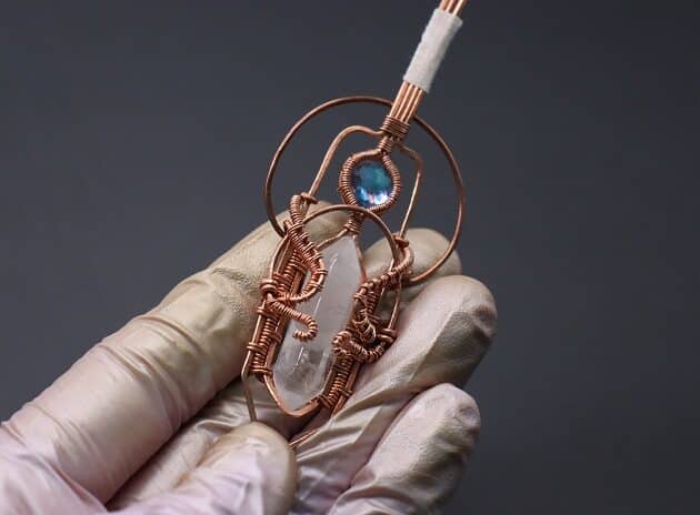 Wire-Wrapping Beautiful Hexagonal Crystal Point Pendant Tutorial 139