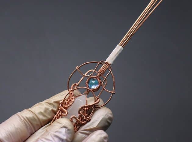 Wire-Wrapping Beautiful Hexagonal Crystal Point Pendant Tutorial 152