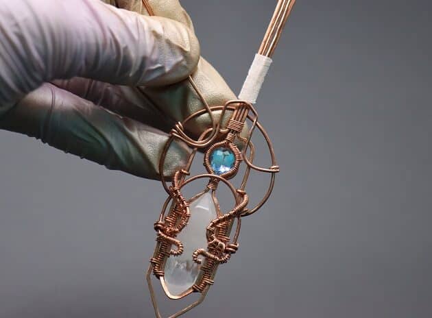 Wire-Wrapping Beautiful Hexagonal Crystal Point Pendant Tutorial 156