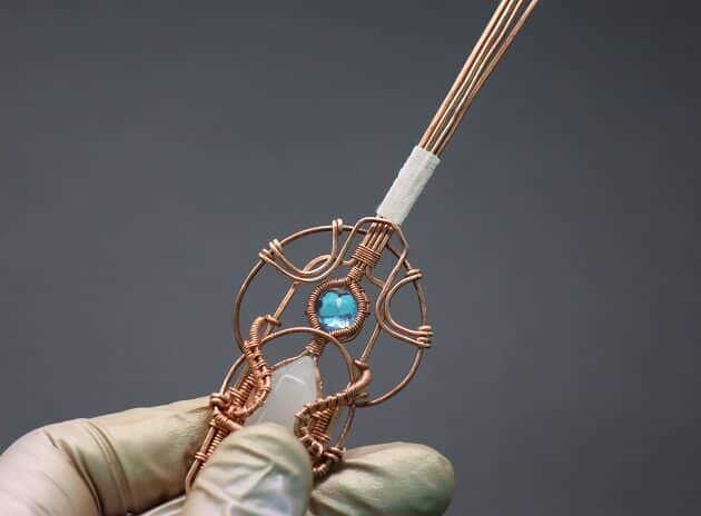 Wire-Wrapping Beautiful Hexagonal Crystal Point Pendant Tutorial 159