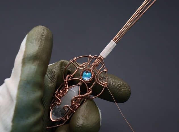 Wire-Wrapping Beautiful Hexagonal Crystal Point Pendant Tutorial 160