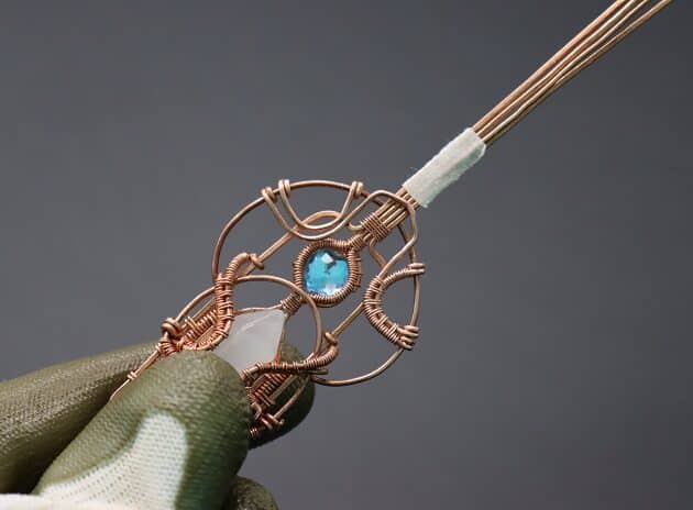 Wire-Wrapping Beautiful Hexagonal Crystal Point Pendant Tutorial 161