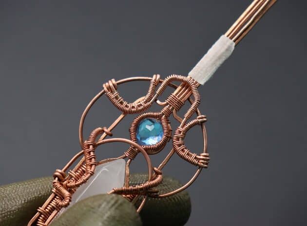 Wire-Wrapping Beautiful Hexagonal Crystal Point Pendant Tutorial 162