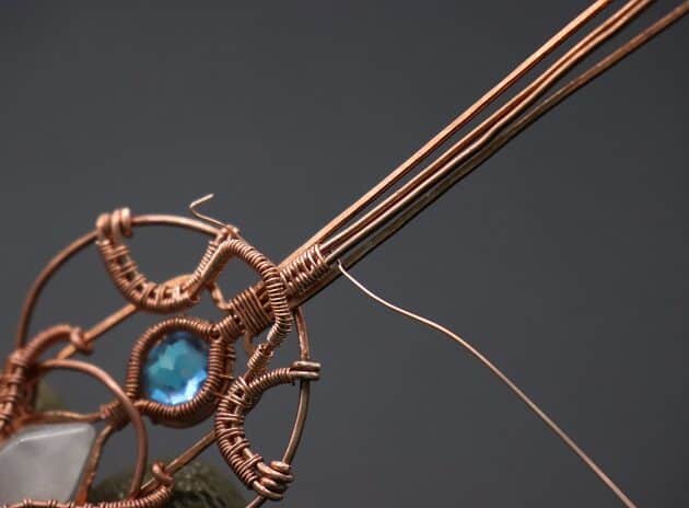 Wire-Wrapping Beautiful Hexagonal Crystal Point Pendant Tutorial 165