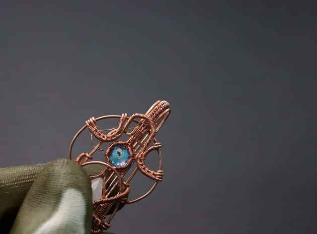 Wire-Wrapping Beautiful Hexagonal Crystal Point Pendant Tutorial 170