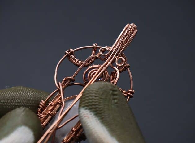Wire-Wrapping Beautiful Hexagonal Crystal Point Pendant Tutorial 178