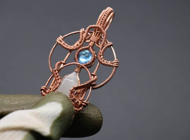 Wire-Wrapping Beautiful Hexagonal Crystal Point Pendant Tutorial 184