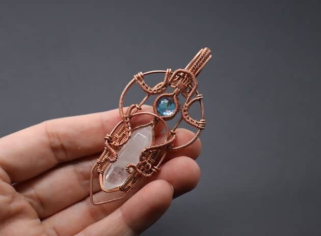 Wire-Wrapping Beautiful Hexagonal Crystal Point Pendant Tutorial 186