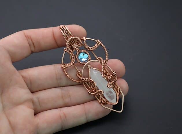 Wire-Wrapping Beautiful Hexagonal Crystal Point Pendant Tutorial 188