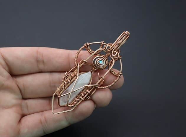 Wire-Wrapping Beautiful Hexagonal Crystal Point Pendant Tutorial 189
