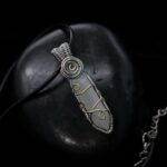 Wire-Wrapping Silver Cage Gold Swirl Crystal Wand Pendant Tutorial 0