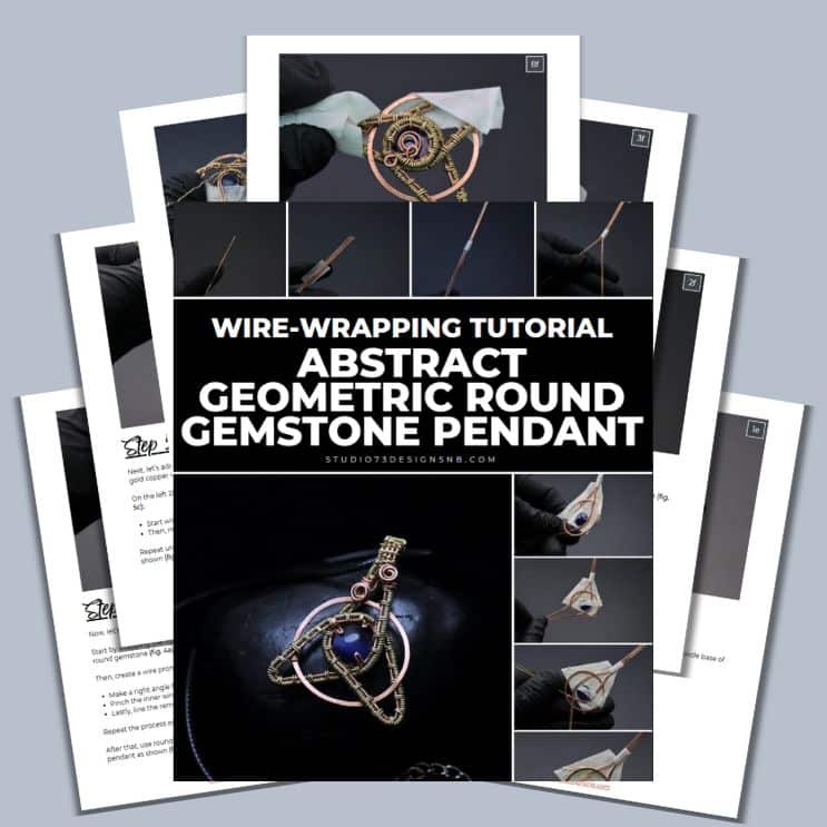 Abstract Geometric Round Gemstone Pendant Tutorial-Cover