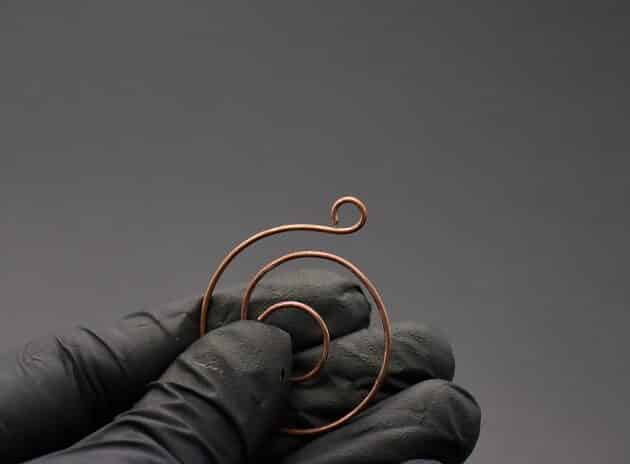 Wire-Wrapping Elegant Gold Copper Nautilus Bead Pendant Tutorial 11