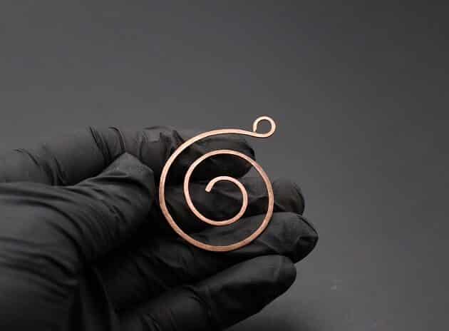 Wire-Wrapping Elegant Gold Copper Nautilus Bead Pendant Tutorial 13