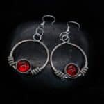 Wire-Wrapping Large Hammered Silver Circle Drop Earrings Tutorial 0