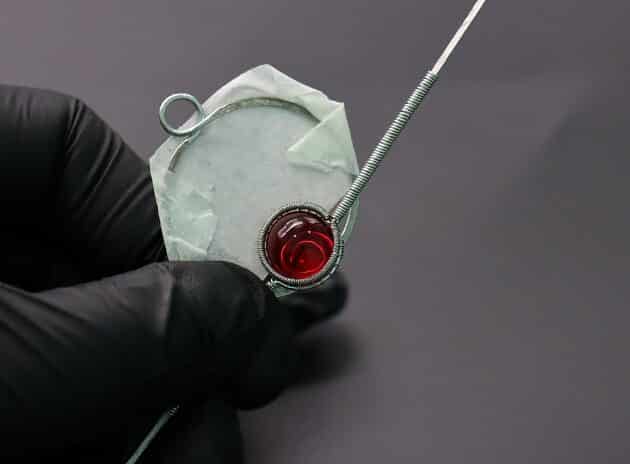 Wire-Wrapping Large Hammered Silver Circle Drop Earrings Tutorial 44
