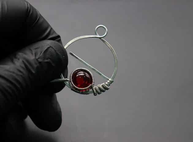 Wire-Wrapping Large Hammered Silver Circle Drop Earrings Tutorial 47
