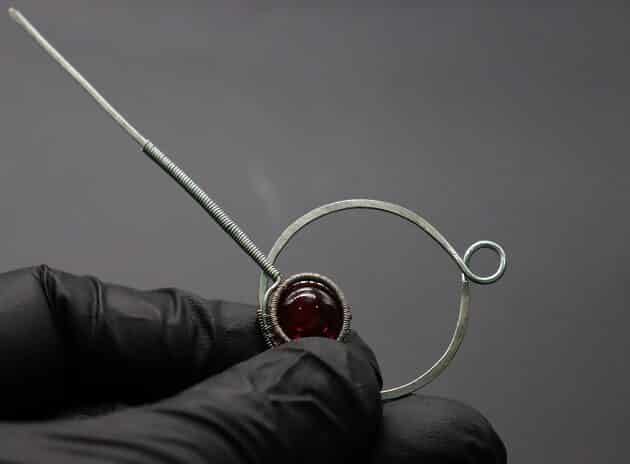 Wire-Wrapping Large Hammered Silver Circle Drop Earrings Tutorial 50