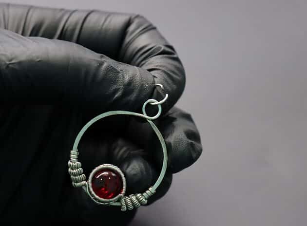 Wire-Wrapping Large Hammered Silver Circle Drop Earrings Tutorial 56
