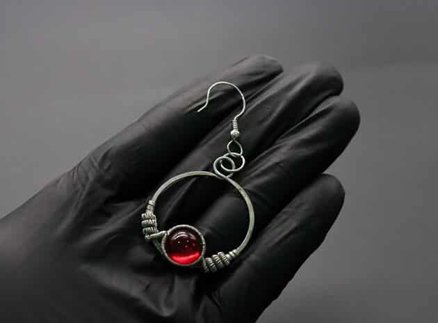 Wire-Wrapping Large Hammered Silver Circle Drop Earrings Tutorial 72