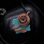 Wire-Wrapping Square Cabochon With Copper Flower Pendant Tutorial 0