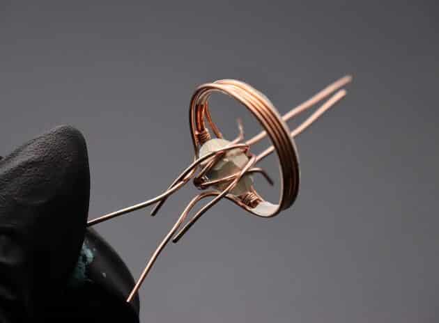 Wire-Wrapping Eugene Oval Diamond Woven Ring Band Tutorial 25