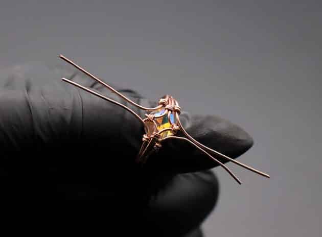 Wire-Wrapping Eugene Oval Diamond Woven Ring Band Tutorial 32