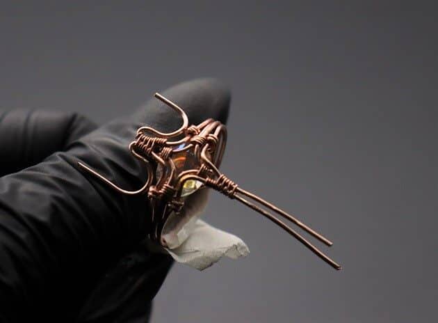 Wire-Wrapping Eugene Oval Diamond Woven Ring Band Tutorial 39