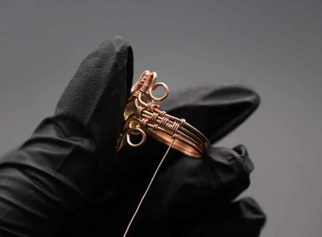 Wire-Wrapping Eugene Oval Diamond Woven Ring Band Tutorial 58