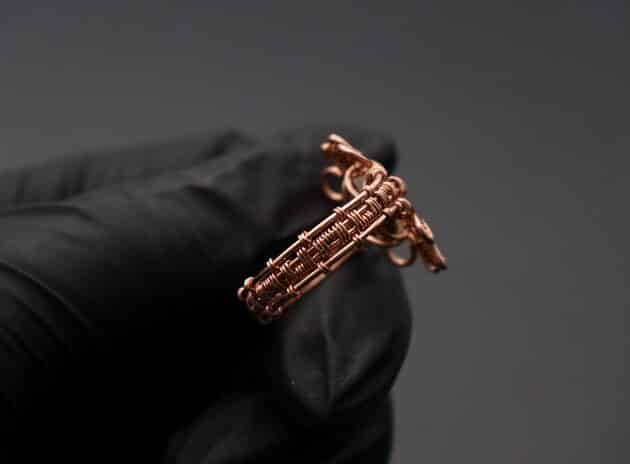 Wire-Wrapping Eugene Oval Diamond Woven Ring Band Tutorial 60