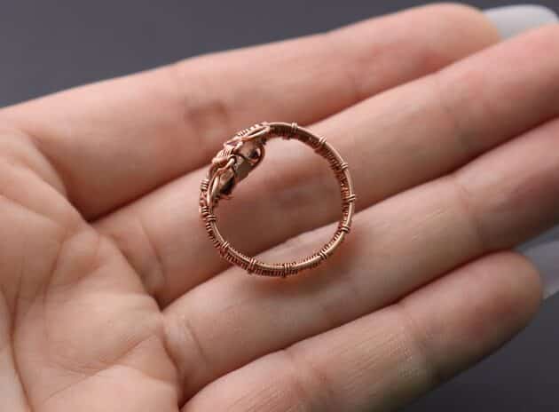 Wire-Wrapping Eugene Oval Diamond Woven Ring Band Tutorial 68