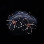 Wire-Wrapping Large Copper Wire Flower Drop Earrings Tutorial 0