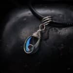 Wire-Wrapping Basic Silver Swirl Glass Teardrop Bead Pendant Tutorial 0