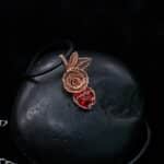 Wire-Wrapping Copper Rose With Heart Shaped Ruby Pendant Tutorial 0