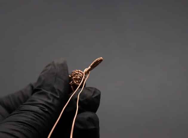 Wire-Wrapping Copper Rose With Heart Shaped Ruby Pendant Tutorial 50