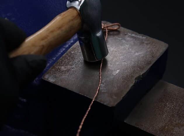 Wire-Wrapping Copper Rose With Heart Shaped Ruby Pendant Tutorial 53