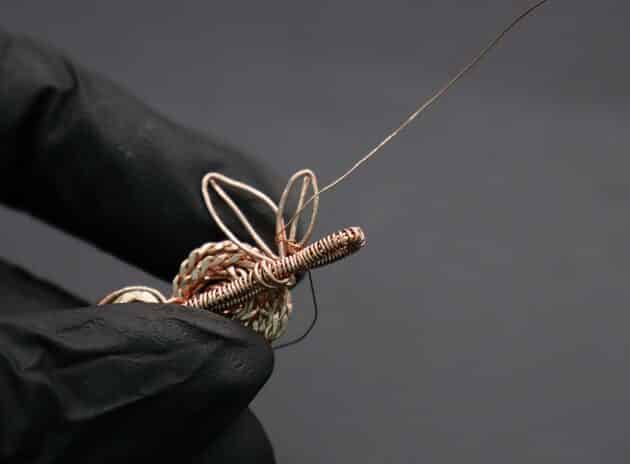 Wire-Wrapping Copper Rose With Heart Shaped Ruby Pendant Tutorial 72