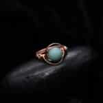 Wire-Wrapping Round Healing Crystal Stone Bead Ring Tutorial 0