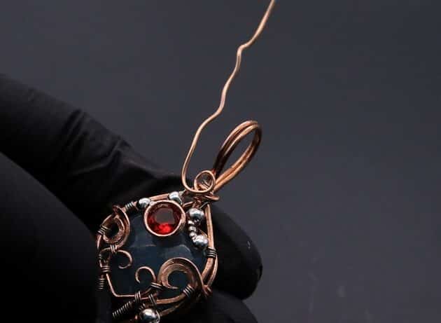 Wire-Wrapping Bejeweled Aqua Jade Pendant Tutorial 117