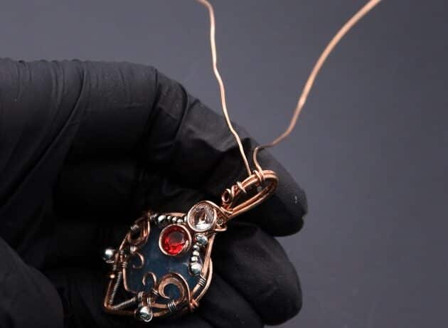 Wire-Wrapping Bejeweled Aqua Jade Pendant Tutorial 128