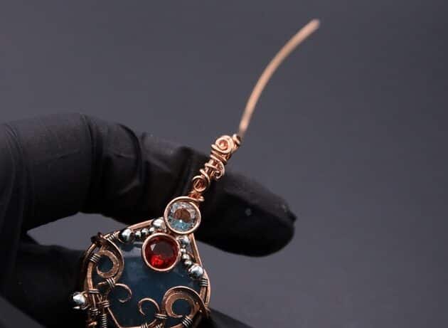Wire-Wrapping Bejeweled Aqua Jade Pendant Tutorial 136