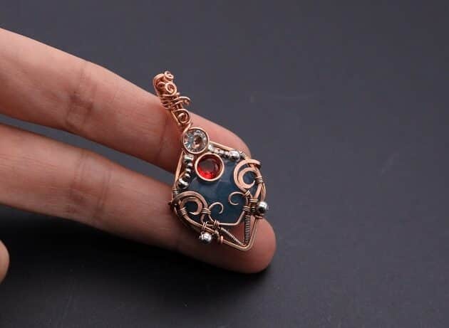Wire-Wrapping Bejeweled Aqua Jade Pendant Tutorial 141