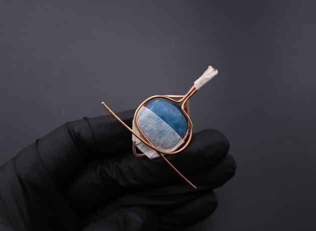 Wire-Wrapping Bejeweled Aqua Jade Pendant Tutorial 23
