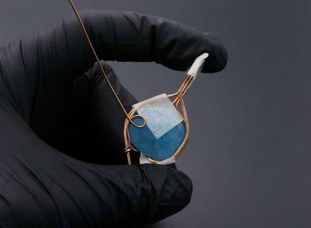 Wire-Wrapping Bejeweled Aqua Jade Pendant Tutorial 38