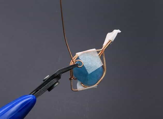 Wire-Wrapping Bejeweled Aqua Jade Pendant Tutorial 39