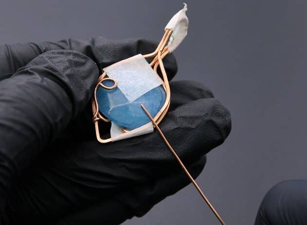 Wire-Wrapping Bejeweled Aqua Jade Pendant Tutorial 41