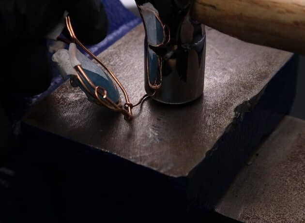 Wire-Wrapping Bejeweled Aqua Jade Pendant Tutorial 44