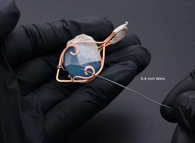 Wire-Wrapping Bejeweled Aqua Jade Pendant Tutorial 46